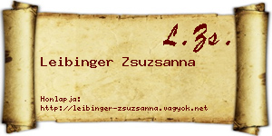 Leibinger Zsuzsanna névjegykártya